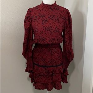 NEW High neck smocked and tiered dress